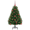 Kunstig juletre med LED -stripelys grønn 120 cm PVC og metall