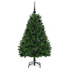 Kunstig juletre med LED -stripelys grønn 120 cm PVC og metall