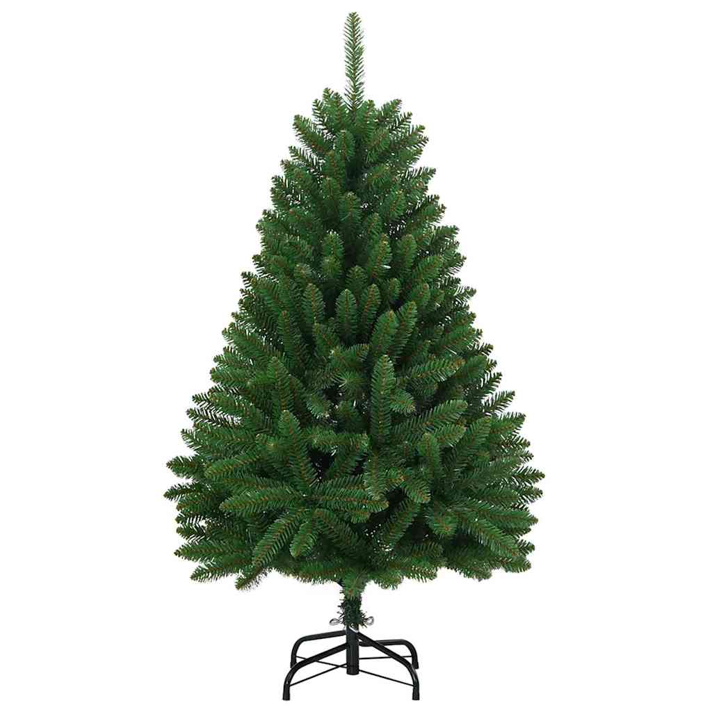 Kunstig juletre med LED -stripelys grønn 120 cm PVC og metall