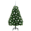 Kunstig juletre med LED -stripelys grønn 120 cm PVC og metall