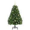 Kunstig juletre med LED -stripelys grønn 120 cm PVC og metall