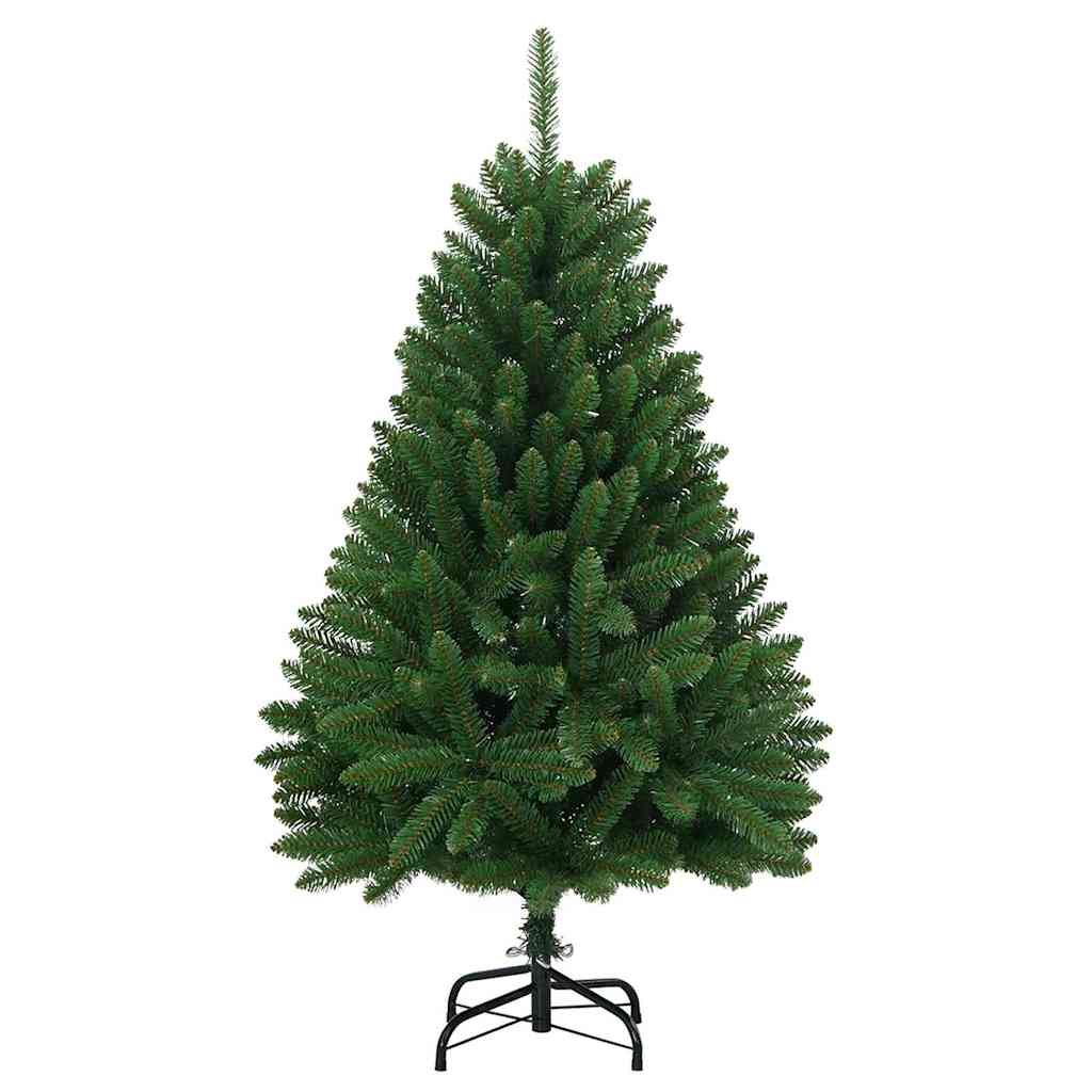 Kunstig juletre med LED -stripelys grønn 120 cm PVC og metall