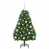 Kunstig juletre med LED -stripelys grønn 120 cm PVC og metall