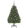Kunstig juletre med LED -stripelys grønn 120 cm PVC og metall