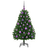 Kunstig juletre med LED -stripelys grønn 120 cm PVC og metall