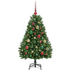 Kunstig juletre med LED -stripelys grønn 120 cm PVC og metall
