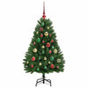 Kunstig juletre med LED -stripelys grønn 120 cm PVC og metall
