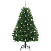 Kunstig juletre med LED -stripelys grønn 150 cm PVC og metall