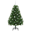 Kunstig juletre med LED -stripelys grønn 150 cm PVC og metall