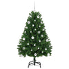 Kunstig juletre med LED -stripelys grønn 150 cm PVC og metall