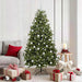 Kunstig juletre med 300 LED grønn 180 cm PVC og metall vidaXL