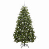 Kunstig juletre med LED -stripelys grønn 180 cm PVC og metall