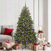 Kunstig juletre med 300 LED grønn 180 cm PVC og metall vidaXL