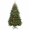 Kunstig juletre med LED -stripelys grønn 180 cm PVC og metall