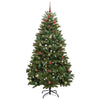 Kunstig juletre med LED -stripelys grønn 180 cm PVC og metall