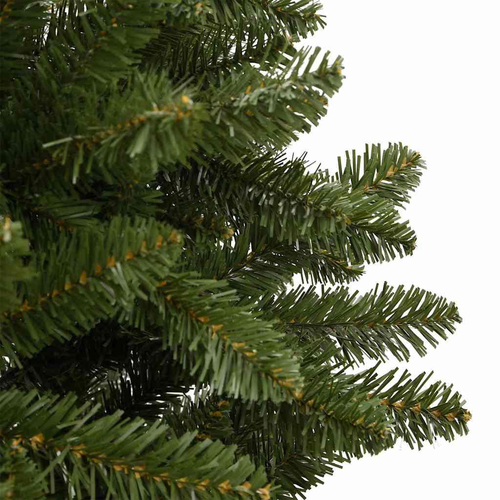 Kunstig juletre med LED -stripelys grønn 210 cm PVC og metall