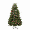 Kunstig juletre med LED -stripelys grønn 210 cm PVC og metall