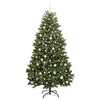 Kunstig juletre med LED -stripelys grønn 210 cm PVC og metall