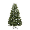 Kunstig juletre med LED -stripelys grønn 210 cm PVC og metall