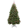 Kunstig juletre med LED -stripelys grønn 210 cm PVC og metall