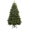 Kunstig juletre med LED -stripelys grønn 210 cm PVC og metall