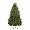 Kunstig juletre med LED -stripelys grønn 240 cm PVC og metall