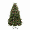 Kunstig juletre med LED -stripelys grønn 240 cm PVC og metall