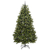 Kunstig juletre med LED -stripelys grønn 240 cm PVC og metall