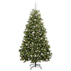 Kunstig juletre med LED -stripelys grønn 240 cm PVC og metall