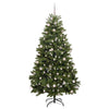Kunstig juletre med LED -stripelys grønn 240 cm PVC og metall