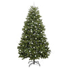 Kunstig juletre med LED -stripelys grønn 240 cm PVC og metall