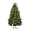 Kunstig juletre med LED -stripelys grønn 240 cm PVC og metall