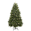 Kunstig juletre med LED -stripelys grønn 240 cm PVC og metall