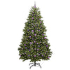 Kunstig juletre med LED -stripelys grønn 240 cm PVC og metall