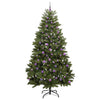Kunstig juletre med LED -stripelys grønn 240 cm PVC og metall