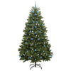 Kunstig juletre med LED -stripelys grønn 240 cm PVC og metall