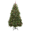 Kunstig juletre med LED -stripelys grønn 240 cm PVC og metall