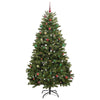 Kunstig juletre med LED -stripelys grønn 240 cm PVC og metall