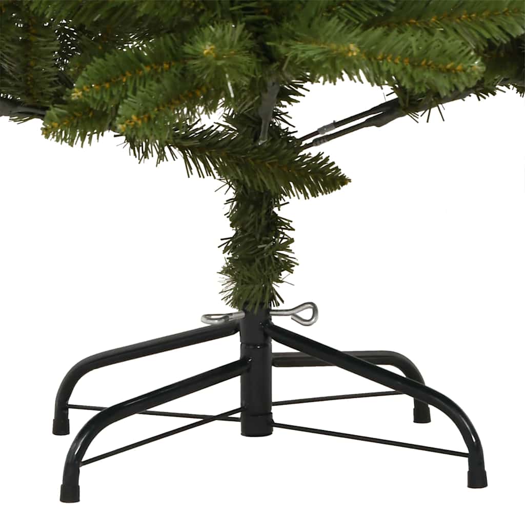 Kunstig juletre med LED -stripelys grønn 270 cm PVC og metall
