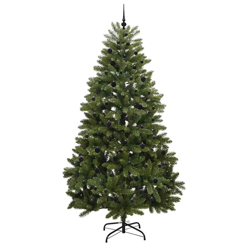 Kunstig juletre med 300 LED grønn 270 cm PVC og metall vidaXL