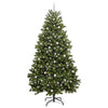 Kunstig juletre med LED -stripelys grønn 270 cm PVC og metall