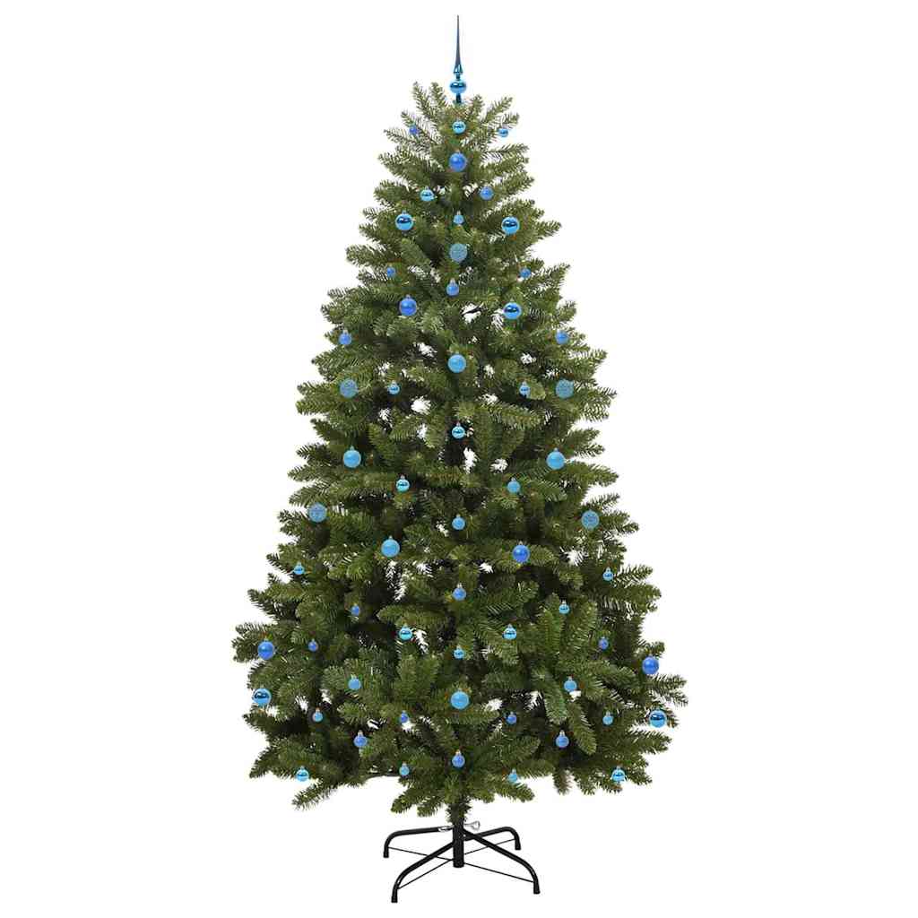 Kunstig juletre med LED -stripelys grønn 270 cm PVC og metall