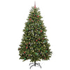 Kunstig juletre med LED -stripelys grønn 270 cm PVC og metall