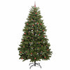Kunstig juletre med LED -stripelys grønn 300 cm PVC og metall