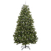 Kunstig juletre med LED -stripelys grønn 300 cm PVC og metall