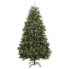 Kunstig juletre med LED -stripelys grønn 300 cm PVC og metall