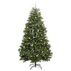 Kunstig juletre med LED -stripelys grønn 300 cm PVC og metall