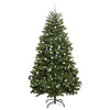 Kunstig juletre med LED -stripelys grønn 300 cm PVC og metall