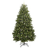 Kunstig juletre med LED -stripelys grønn 300 cm PVC og metall