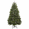 Kunstig juletre med LED -stripelys grønn 300 cm PVC og metall